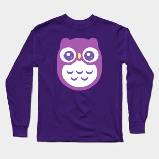 Purple Violet Cute baby Owl Long Sleeve T-Shirt